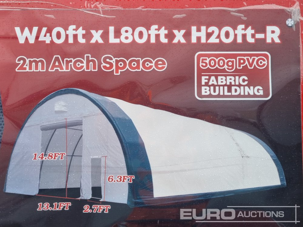 Unused 2025 40x80x20 PVC Dome Storage Shelter (2 Boxes) - Жилой контейнер: фото 1 Unused 2025 40x80x20 PVC Dome Storage Shelter (2 Boxes) - Жилой контейнер: фото 1