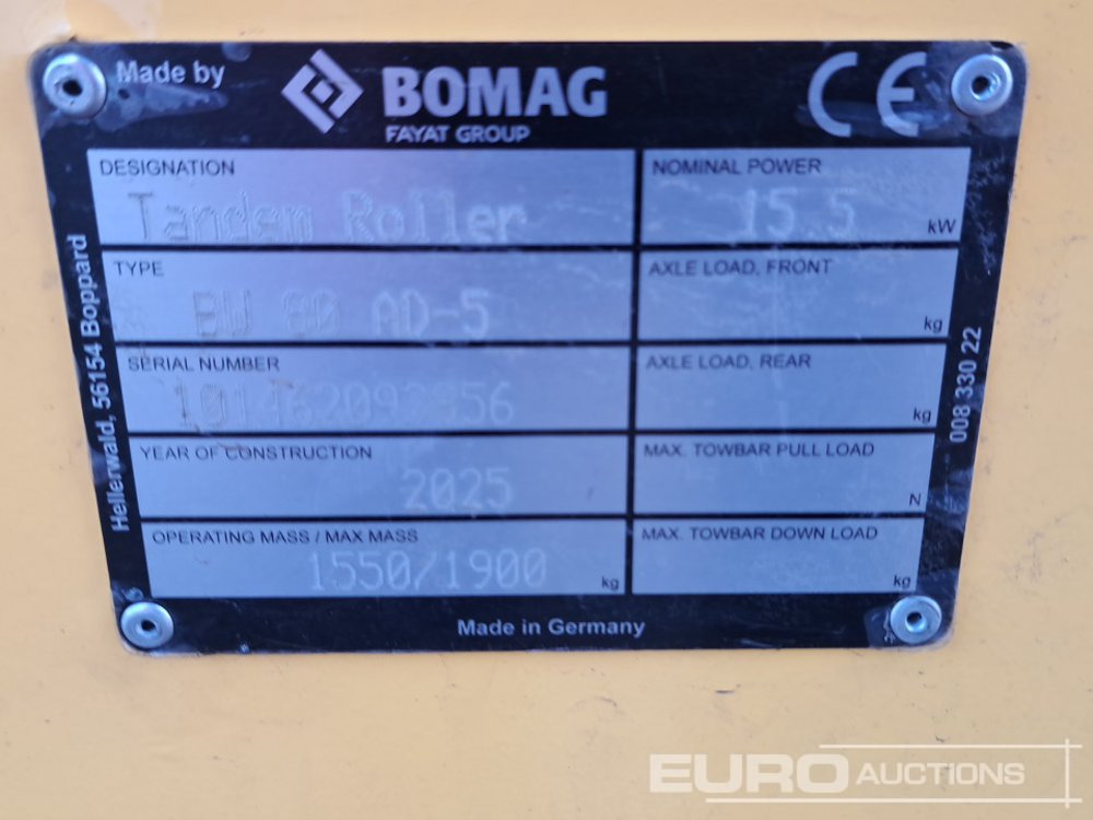 Каток Unused 2025 Bomag BW80AD-5: фото 43