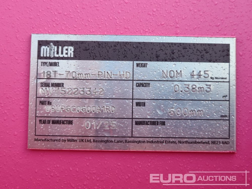 Новый Ковш Unused 2025 Miller 24" Digging Bucket 70mm Pin to suit 14-16 Ton Excavator: фото 13