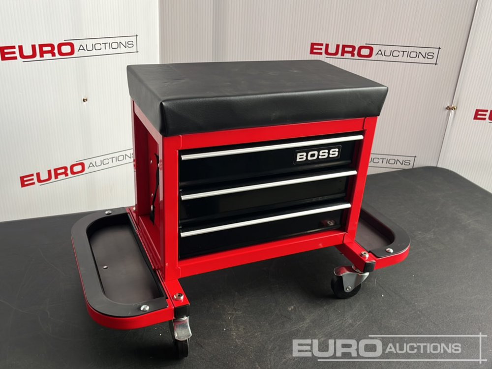 Unused Boss Wheeled Stool Tool Box, 3 Drawers, Magnetic Trays - Оборудование для гаражей/ Мастерских: фото 1 Unused Boss Wheeled Stool Tool Box, 3 Drawers, Magnetic Trays - Оборудование для гаражей/ Мастерских: фото 1