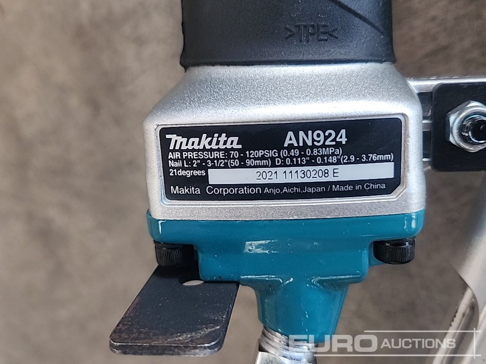 Строительное оборудование Unused Makita AN924 Pneumatic Nailer (Body Only): фото 14 Строительное оборудование Unused Makita AN924 Pneumatic Nailer (Body Only): фото 14