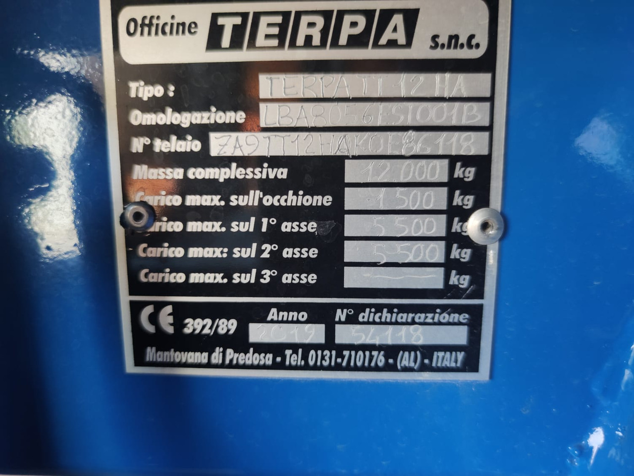 Rimorchio per vendemmia usato Terpa TT 12 HA - Сельскохозяйственный прицеп: фото 4 Rimorchio per vendemmia usato Terpa TT 12 HA - Сельскохозяйственный прицеп: фото 4