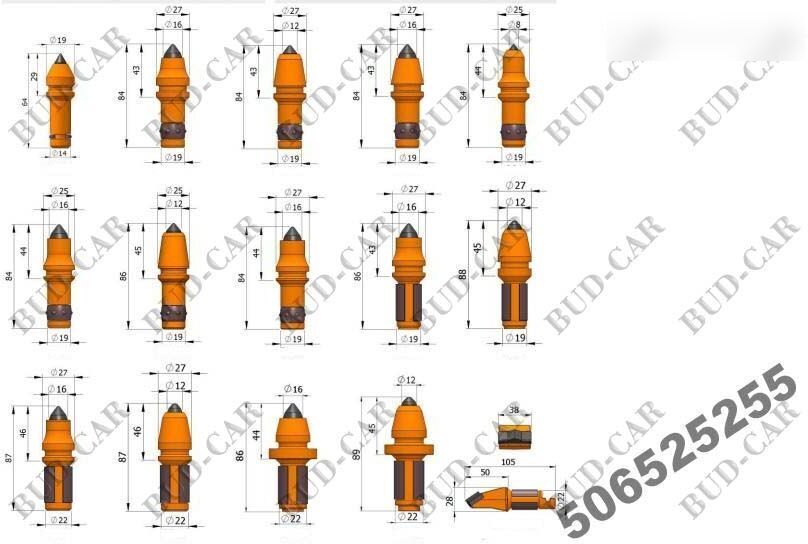 New Rotary Carbide Rock teeth for asphalt milling machine - Запчасти для Дорожных фрез: фото 3 New Rotary Carbide Rock teeth for asphalt milling machine - Запчасти для Дорожных фрез: фото 3