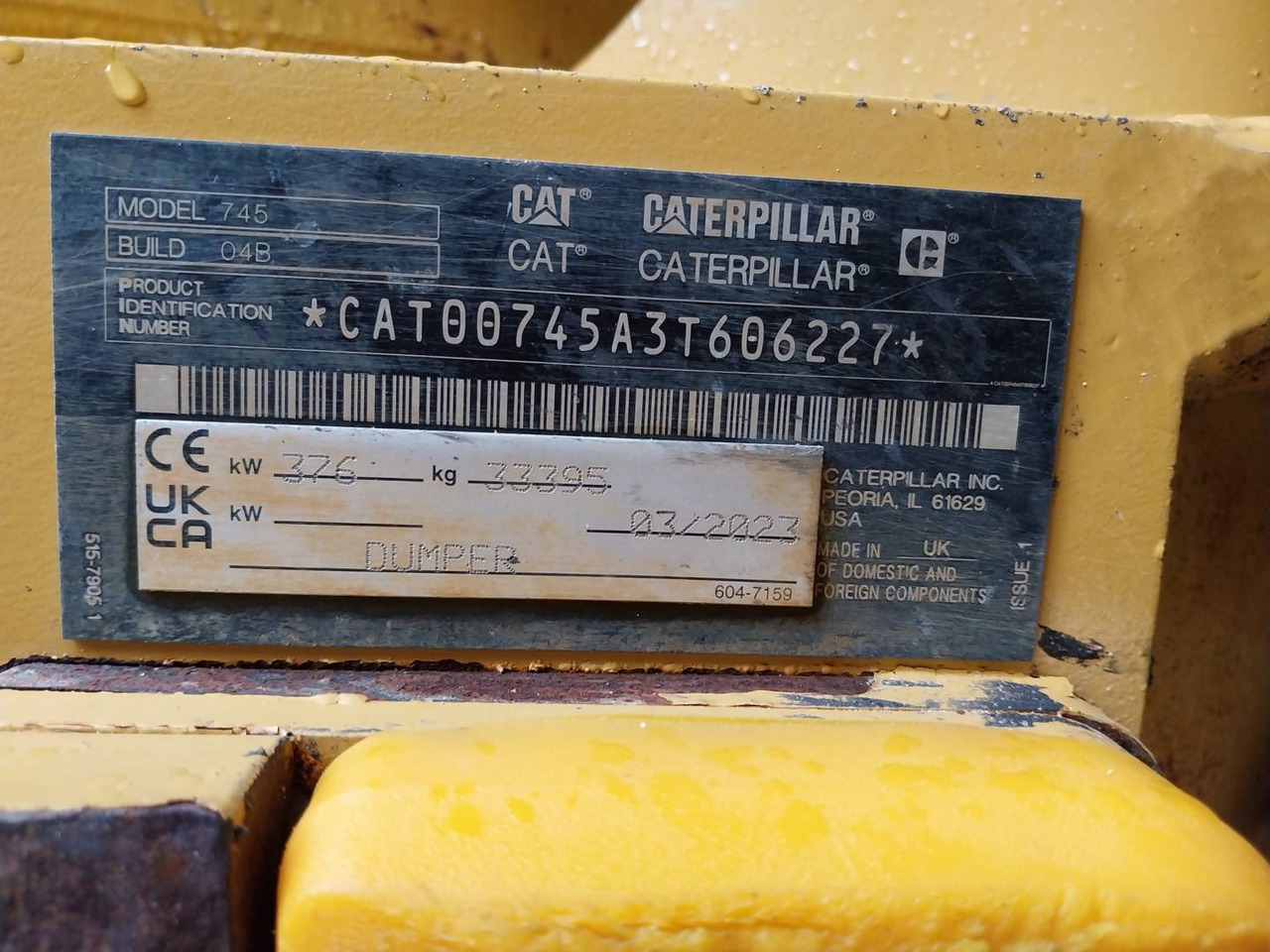 CAT 745 - Сочленённый самосвал: фото 5 CAT 745 - Сочленённый самосвал: фото 5