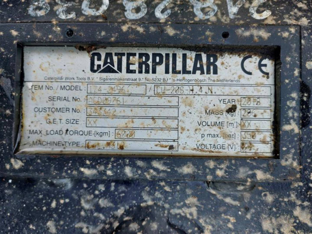 CAT CW20S/174-2496/M315F/TIM70/70/430/281 - Сцепное устройство: фото 2 CAT CW20S/174-2496/M315F/TIM70/70/430/281 - Сцепное устройство: фото 2