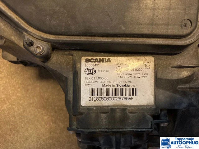 Scania N.G.S Headlamp RH LH P/N: 2655849 / 2655848 - Электрическая система для Грузовиков: фото 1 Scania N.G.S Headlamp RH LH P/N: 2655849 / 2655848 - Электрическая система для Грузовиков: фото 1