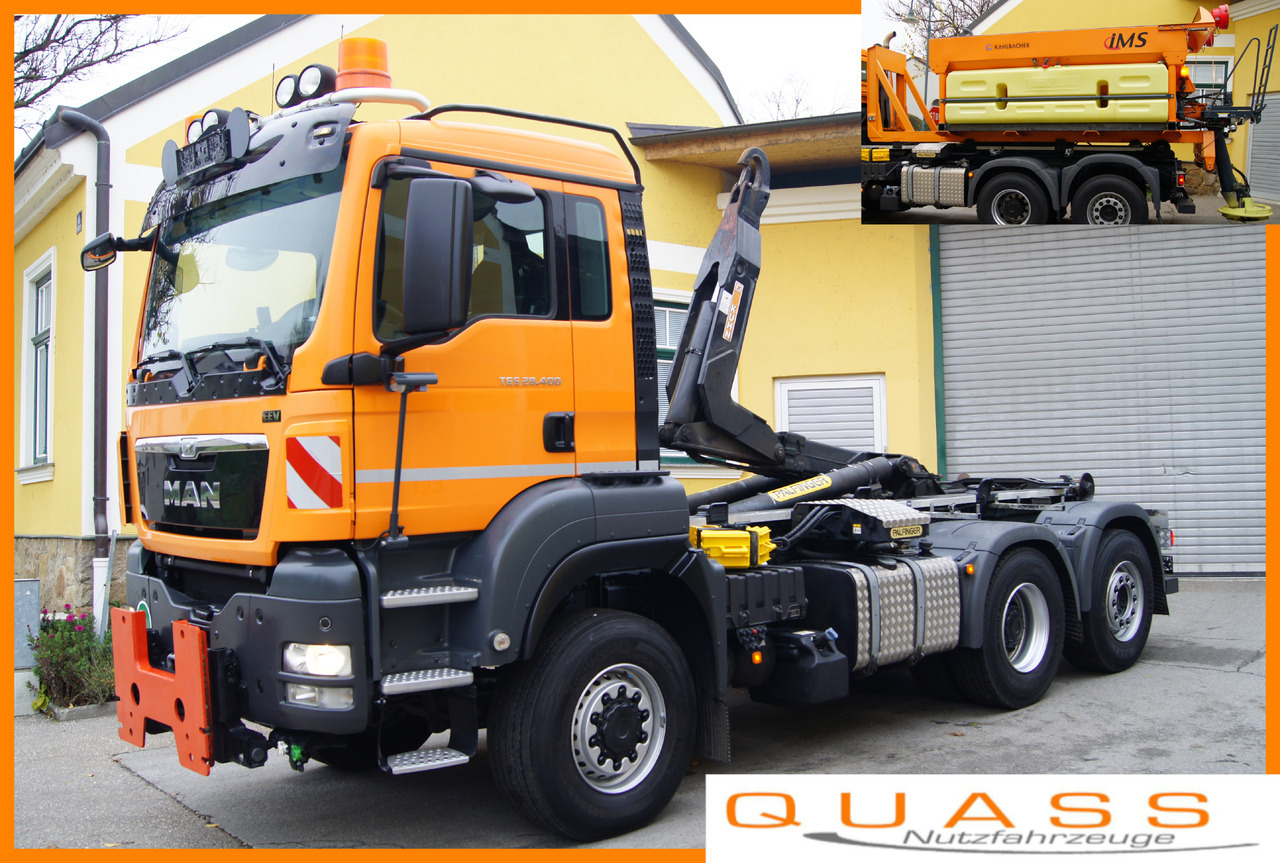MAN TGS 28.400 BL 6x4-4/TÜV/PALIFT/Winterdienst/Salzstreuer/Streuer/Schneepflug - Крюковой мультилифт: фото 1 MAN TGS 28.400 BL 6x4-4/TÜV/PALIFT/Winterdienst/Salzstreuer/Streuer/Schneepflug - Крюковой мультилифт: фото 1