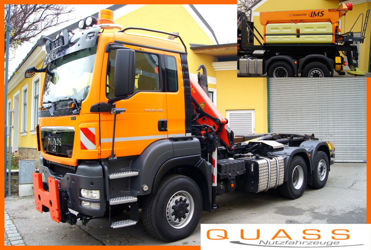 MAN TGS 28.400 BL 6x4-4/TÜV/PK12002/PALIFT/Winterdienst/Salzstreuer/Streuer/Schneepflug - Снегоуборочная машина: фото 1 MAN TGS 28.400 BL 6x4-4/TÜV/PK12002/PALIFT/Winterdienst/Salzstreuer/Streuer/Schneepflug - Снегоуборочная машина: фото 1