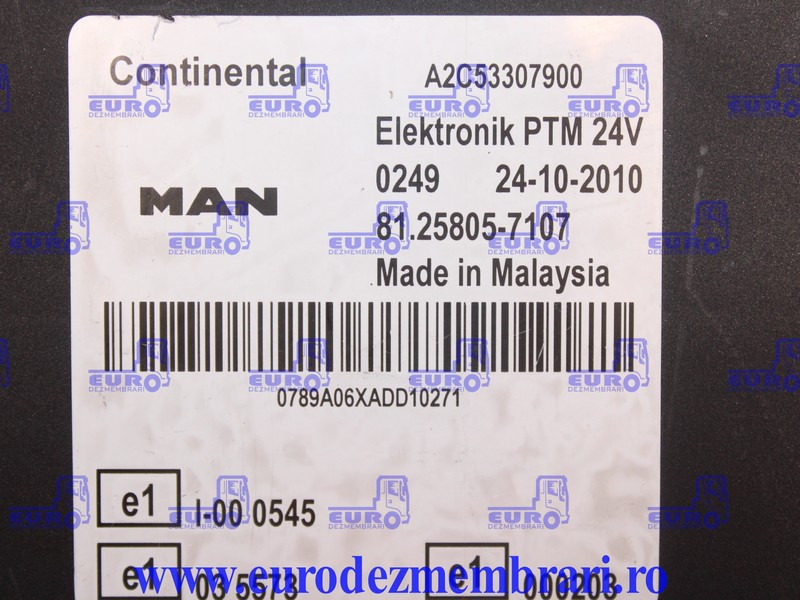 CALCULATOR PTM MAN TGX 81.25805.7107, 81.25805.7101 - Блок управления для Грузовиков: фото 3 CALCULATOR PTM MAN TGX 81.25805.7107, 81.25805.7101 - Блок управления для Грузовиков: фото 3
