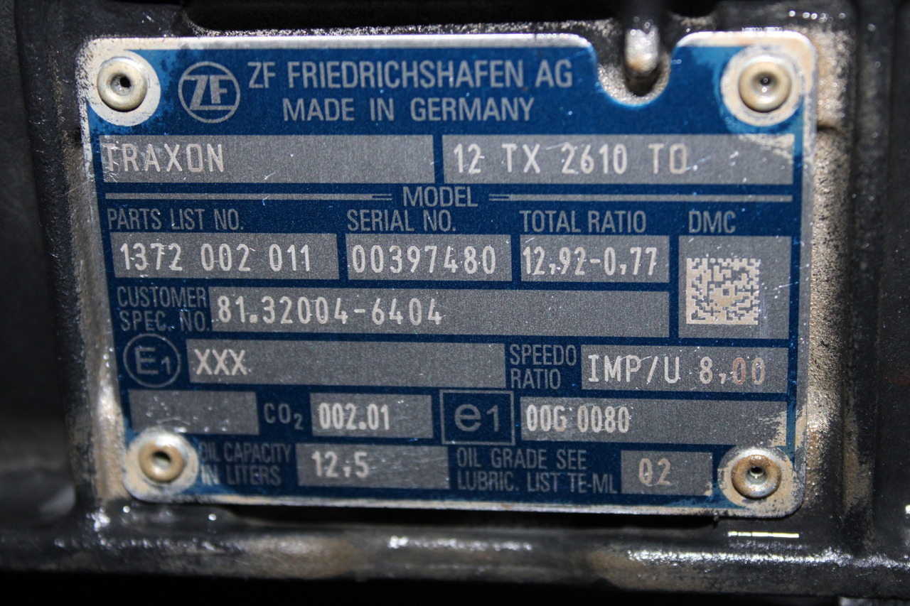 CUTIE DE VITEZE MAN TGS 8*4 TRAXON 12 TX 2610 TO 81.32004.6404 R12.92-0.77 AUTOMATA FATA RETARDER - Коробка передач для Грузовиков: фото 5 CUTIE DE VITEZE MAN TGS 8*4 TRAXON 12 TX 2610 TO 81.32004.6404 R12.92-0.77 AUTOMATA FATA RETARDER - Коробка передач для Грузовиков: фото 5