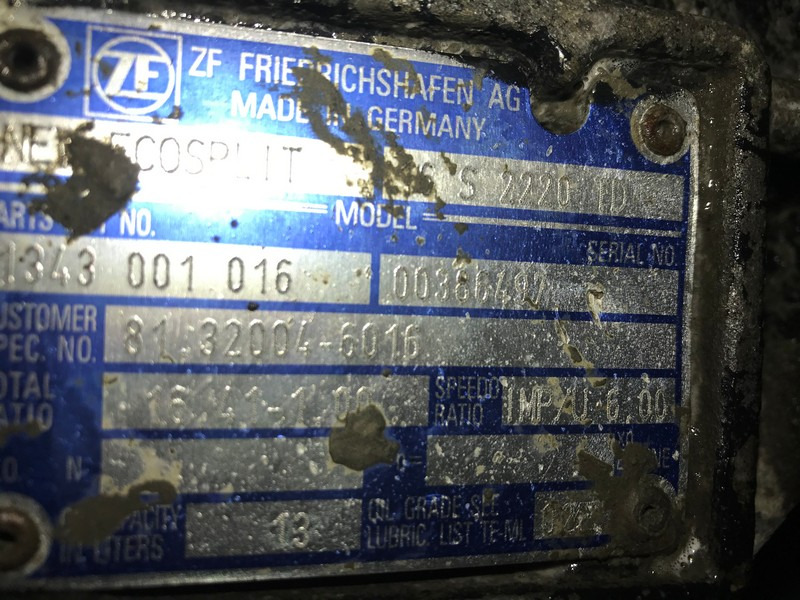 CUTIE DE VITEZE ZF 16 S 2220 TD R=16,41-1,00 - Коробка передач для Грузовиков: фото 3 CUTIE DE VITEZE ZF 16 S 2220 TD R=16,41-1,00 - Коробка передач для Грузовиков: фото 3