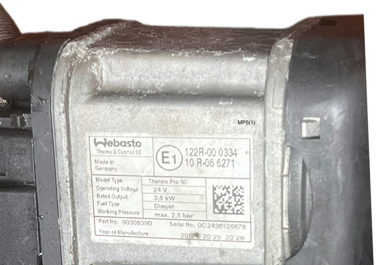 Mercedes-Benz MP5 Thermo Pro 50 - Отопление/ Вентиляция: фото 4 Mercedes-Benz MP5 Thermo Pro 50 - Отопление/ Вентиляция: фото 4