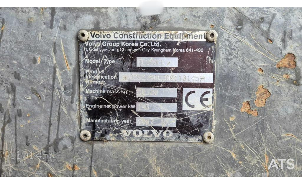 Volvo EC 290 CL (2007) - Гусеничный экскаватор: фото 5 Volvo EC 290 CL (2007) - Гусеничный экскаватор: фото 5