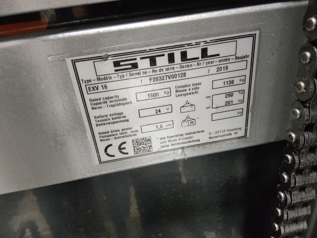 Still EXV16/BATT.NEU - Штабелер: фото 5 Still EXV16/BATT.NEU - Штабелер: фото 5