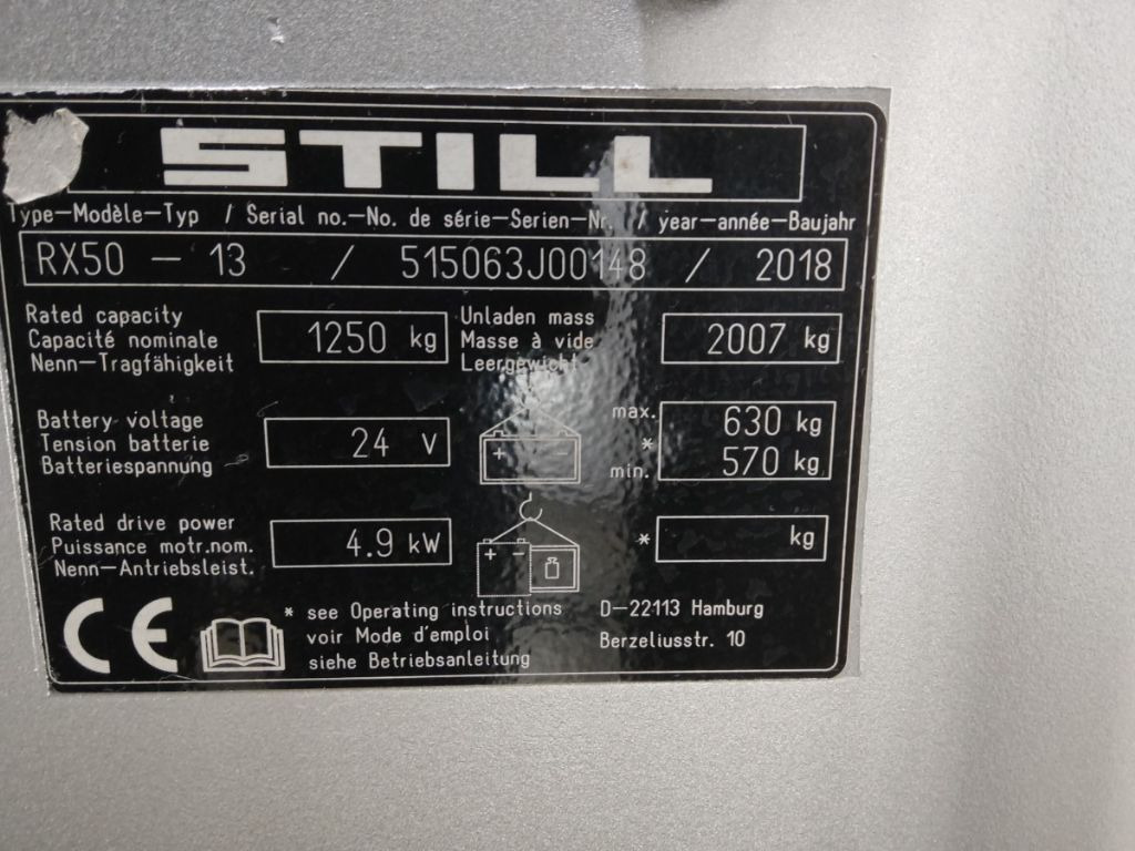 Электропогрузчик Still RX50-13: фото 9 Электропогрузчик Still RX50-13: фото 9
