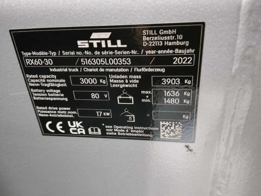 Still RX60-30 - Электропогрузчик: фото 5 Still RX60-30 - Электропогрузчик: фото 5