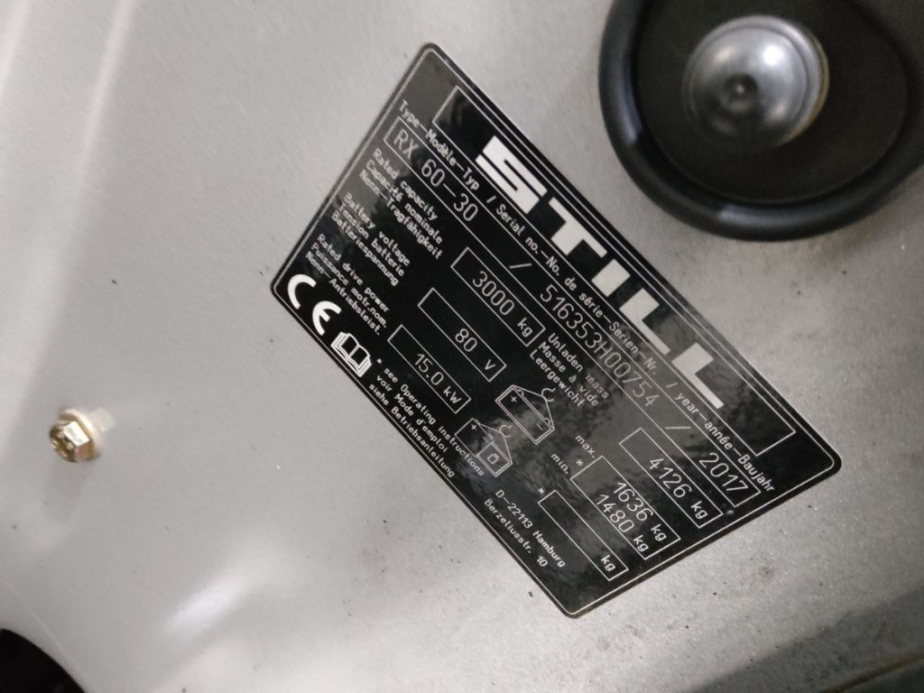 Still RX60-30 - Электропогрузчик: фото 5 Still RX60-30 - Электропогрузчик: фото 5