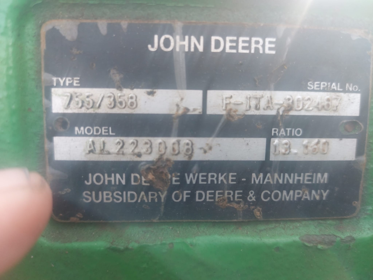 JOHN DEERE FRONT AXLE AL223008 - Ось и запчасти для Сельскохозяйственной техники: фото 3 JOHN DEERE FRONT AXLE AL223008 - Ось и запчасти для Сельскохозяйственной техники: фото 3