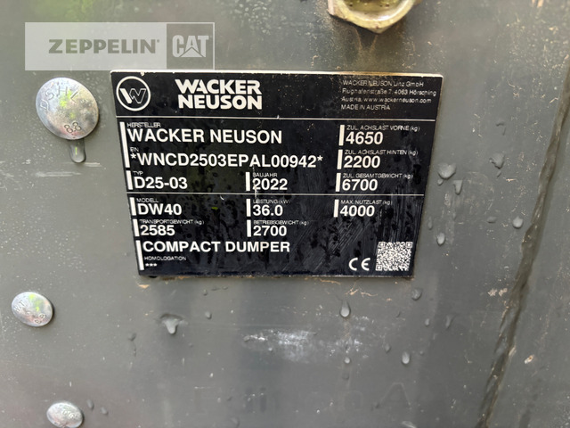 Wacker DW40 - Сочленённый самосвал: фото 2 Wacker DW40 - Сочленённый самосвал: фото 2