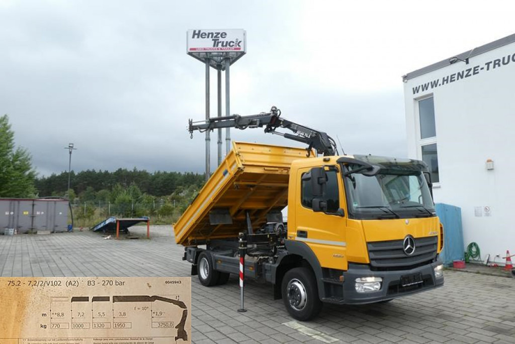 MERCEDES-BENZ Atego 1224 K 2-Achs Kipper Kran 2x Hdr Ausschub Greiferst. - Самосвал, Автоманипулятор: фото 1 MERCEDES-BENZ Atego 1224 K 2-Achs Kipper Kran 2x Hdr Ausschub Greiferst. - Самосвал, Автоманипулятор: фото 1