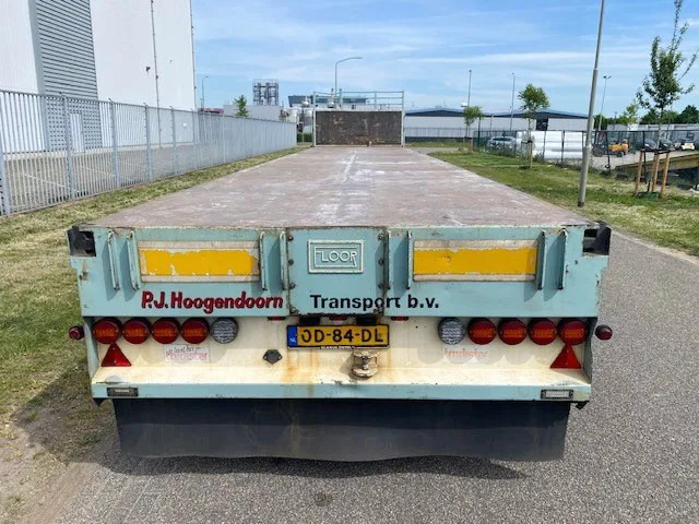 Floor robuuste vlakke oplegger ,uitschuifbaar, ,stuurassen, 20 mtr met stalen bodem/frame. kranenprofiel. - Полуприцеп бортовой/ Платформа: фото 5 Floor robuuste vlakke oplegger ,uitschuifbaar, ,stuurassen, 20 mtr met stalen bodem/frame. kranenprofiel. - Полуприцеп бортовой/ Платформа: фото 5
